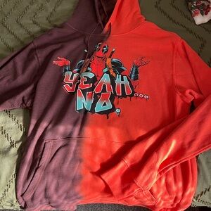 Marvel Red and Black Deadpool Hoodie